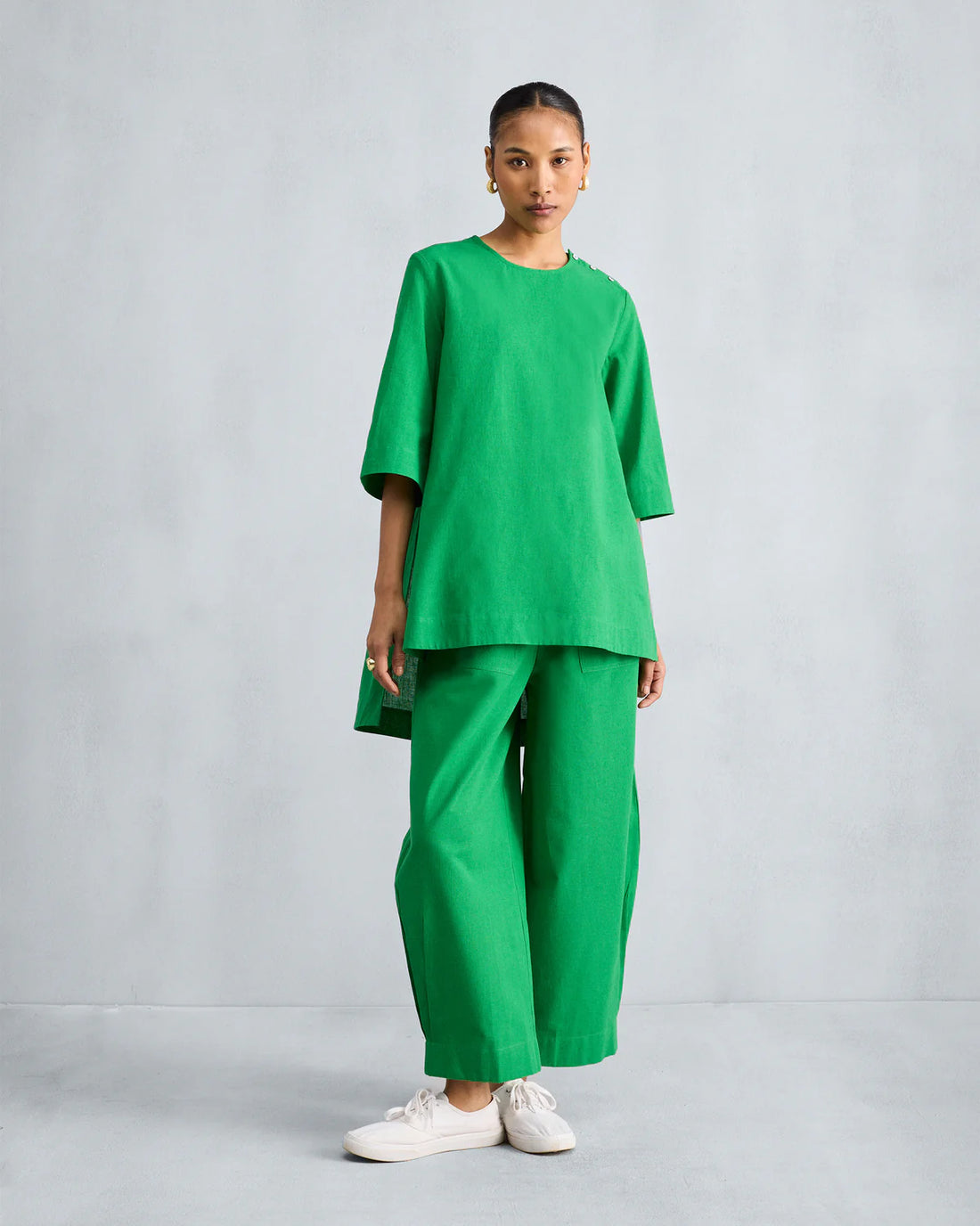 The High Slit Top Set – Fresh. Flowing. Effortlessly Green.